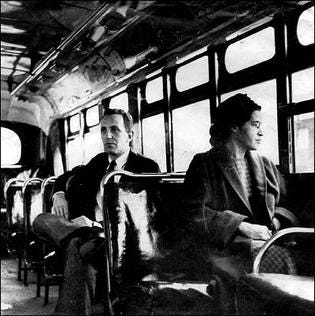 Rosa Parks on bus Rosa Parks on bus