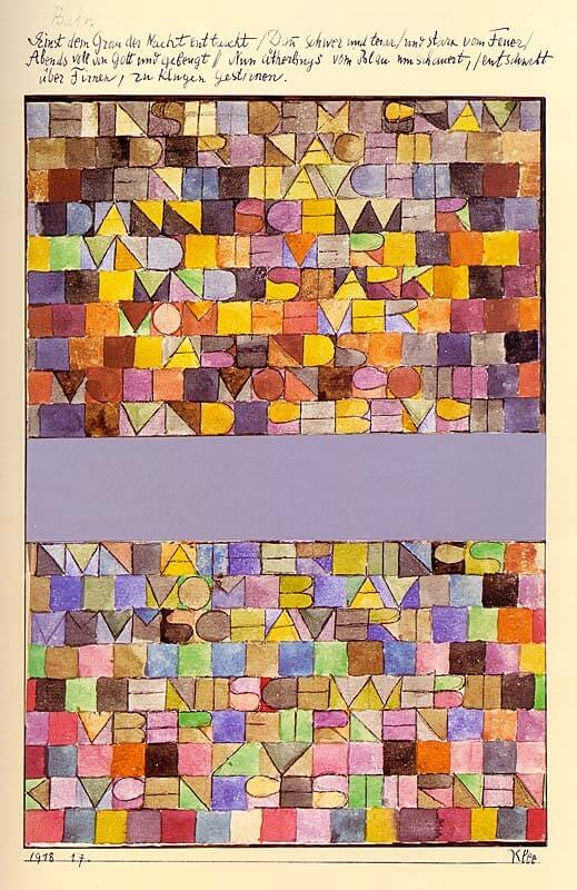 Once Emerged from the Gray Night by Paul Klee