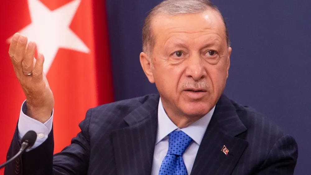 O presidente turco, Recep Tayyip Erdoğan, apoiou abertamente o Hamas em sua guerra contra Israel. Shutterstock