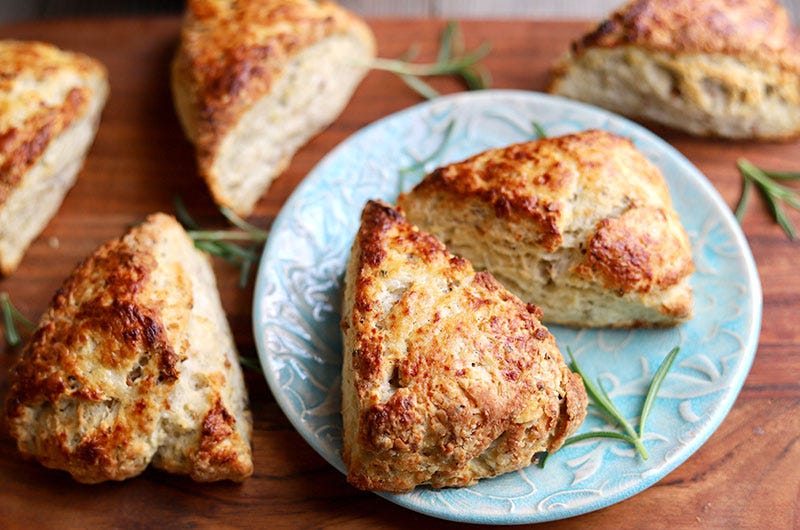 Lemon Rosemary Parmesan Scones, Abby Dodge, Cook the Vineyard