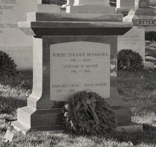 Photo of Robert McNamara's grave
