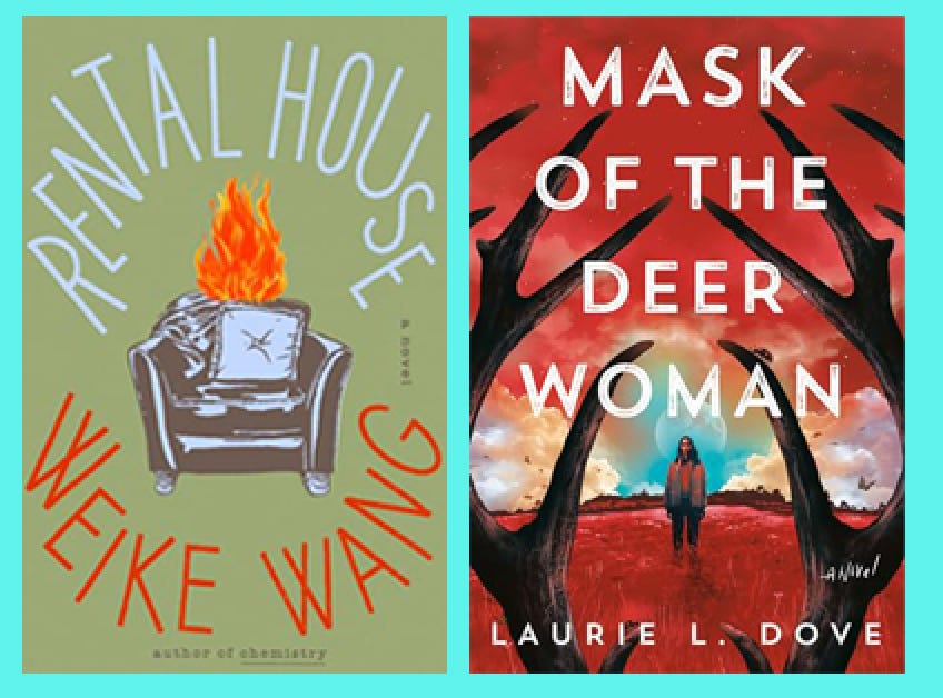 book covers for Rental House and Mask of the Deer Woman