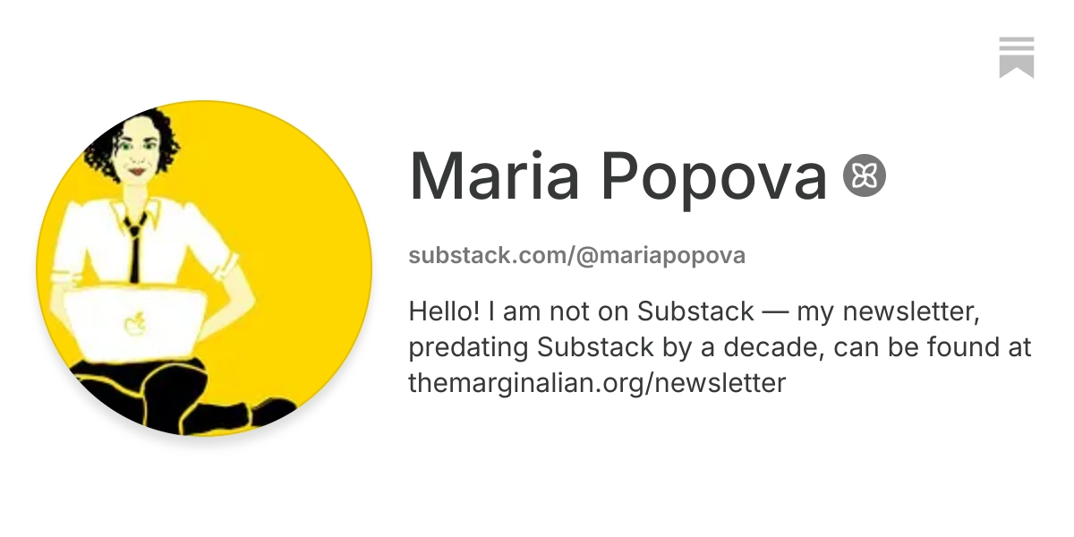 Maria Popova | Substack