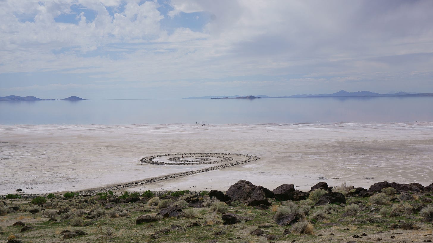 Robert Smithson, Spiral Jetty (1970). Photo by Ali Ismail Karimi.