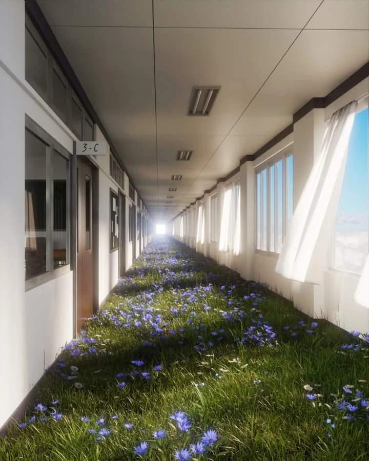 Flower-hallway-dreamcore-aesthetic Flower-hallway-dreamcore-aesthetic
