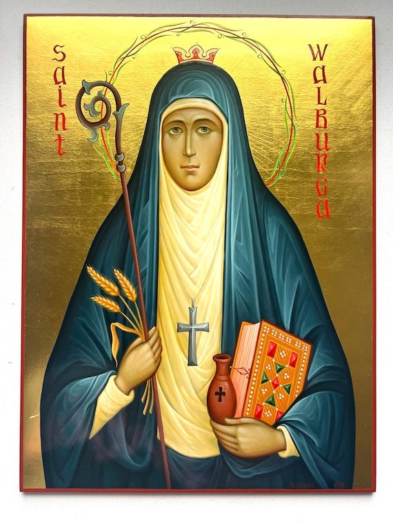 Saint Walburga Orthodox & Catholic Prayer Icon - Large Handmade Byzantine  Religious Artwork - Etsy