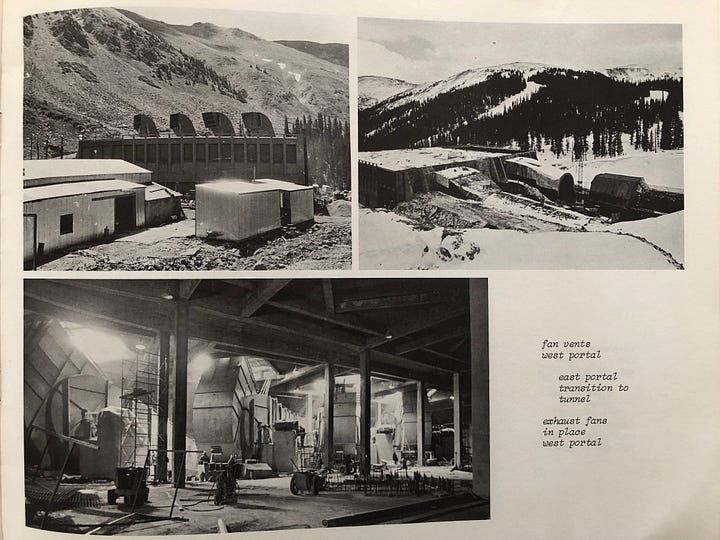 eisenhower tunnel construction photos