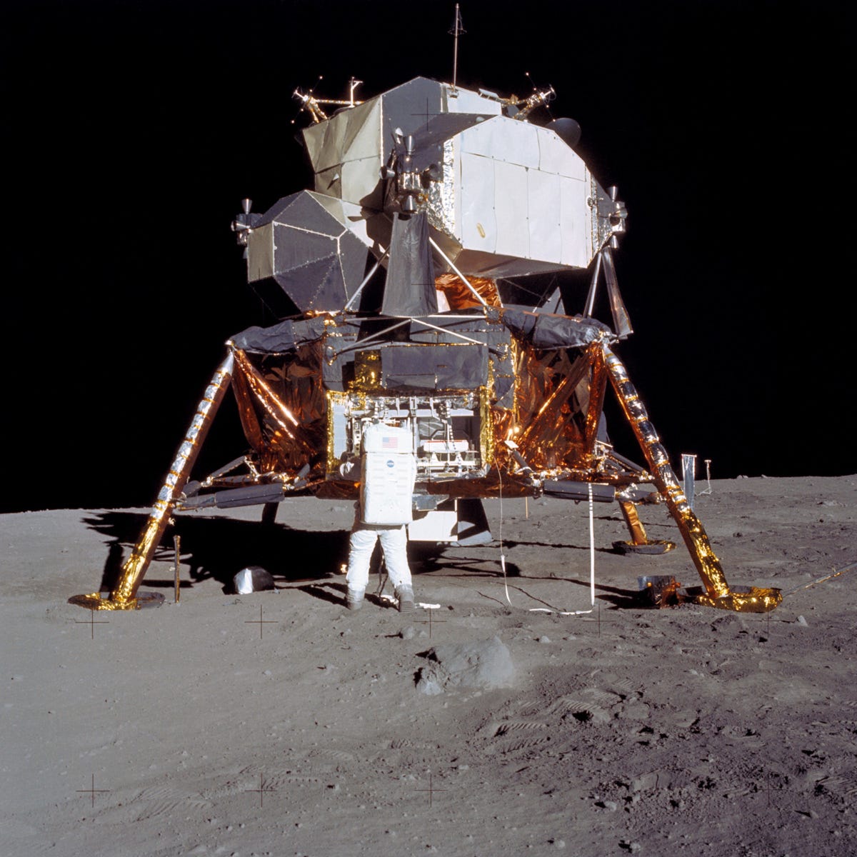 View Apollo 11 Lunar Module As It Rested on Lunar Surface - Moon: NASA ...