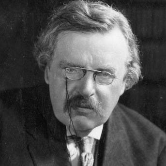 Black-and-white photograph of author G. K. Chesterton, who wrote the short story "The Invisible Man." Black-and-white photograph of author G. K. Chesterton, who wrote the short story "The Invisible Man."