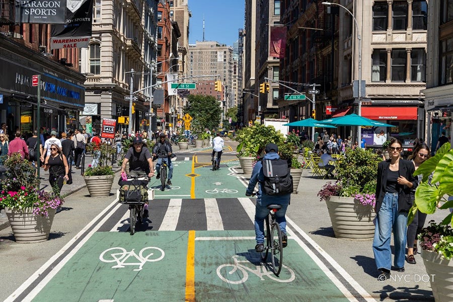 Broadway Vision: NYC DOT Completes Latest Phase of Broadway Redesign With  New Plaza, Two-way Bike Connections Above Union Square