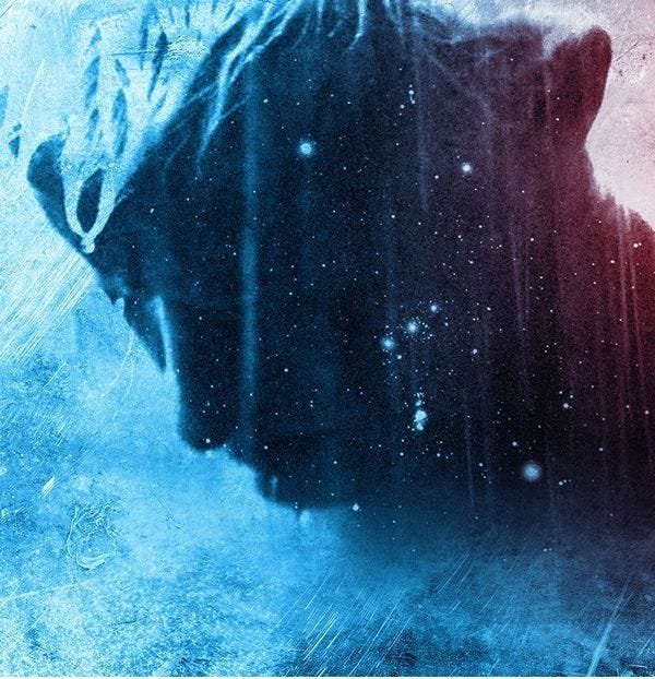 This may contain: an artistic photo of a person in the rain