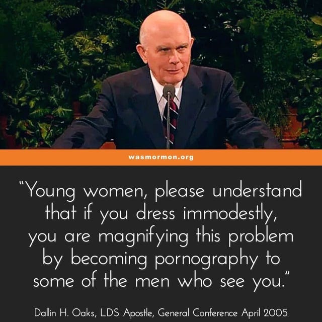 r/exmormon - Oaks, Young Women Becoming Pornography
