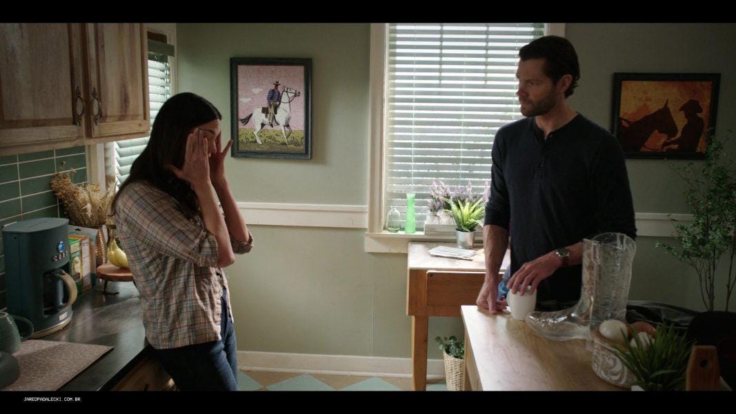 Walker Geri holding head with migraine relief of Advil and Motrin for Jared Padalecki. Walker Geri holding head with migraine relief of Advil and Motrin for Jared Padalecki.