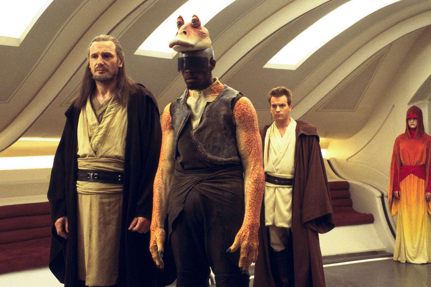 Ahmed Best as Jar Jar Binks. (image: Lucasfilm)