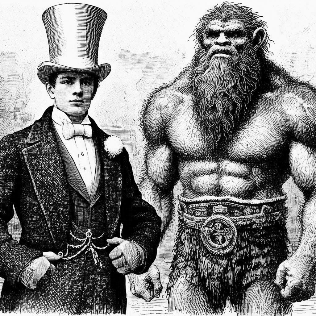 Coffee Johnny and the Winlaton Wild Man, Singular Discoveries, Paul Brown / Dall-E