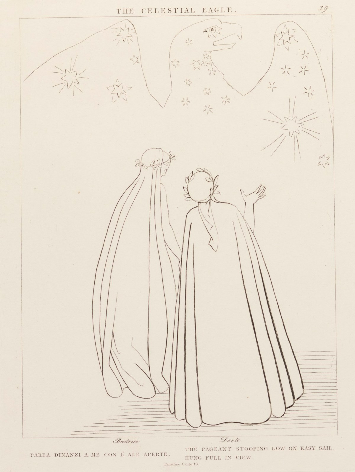 John Flaxman RA, 'The Celestial Eagle' (from The Divine Comedy, Paradise)