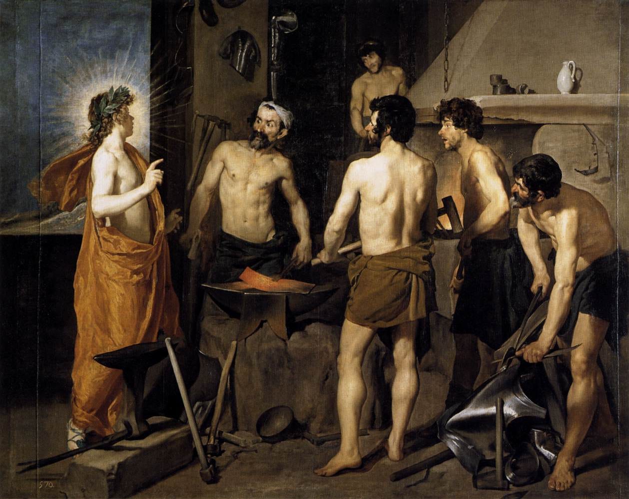 Apollo visiting a forge