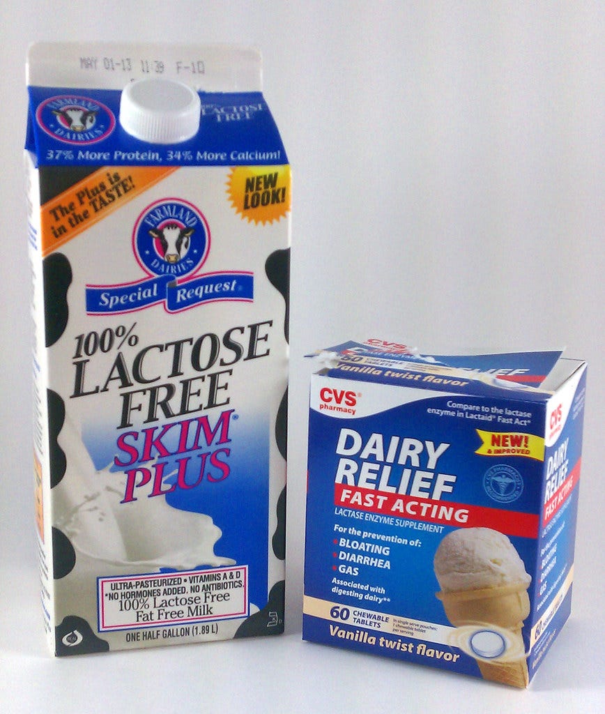 IMAG0583 | Lactose-free skim milk and lactase supplements. | Joe Loong ...