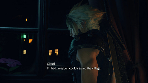 Tifa's reaction to Cloud's words seem a bit over the top for a mere remembrance of losing everything.