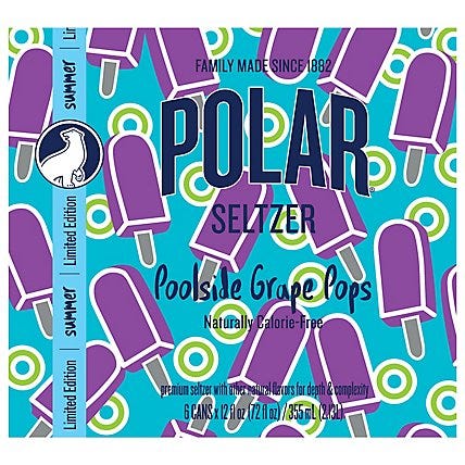 Polar Seltzer Poolside Grape - 6-12 FZ - starmarket