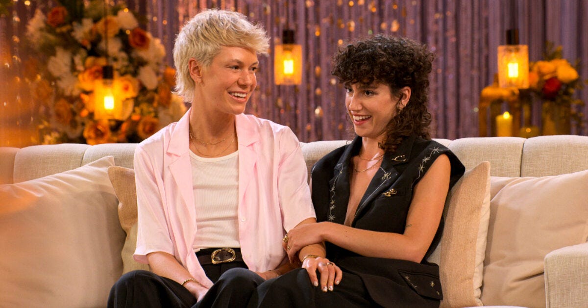 Kyle Neal (left) and Bridget Matloff. Photo: Netflix