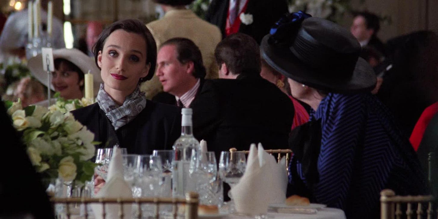 Are you married? No. Are you a lesbian? Good lord! What makes you ask that?  Well, it is..." - Four Weddings and a Funeral quote