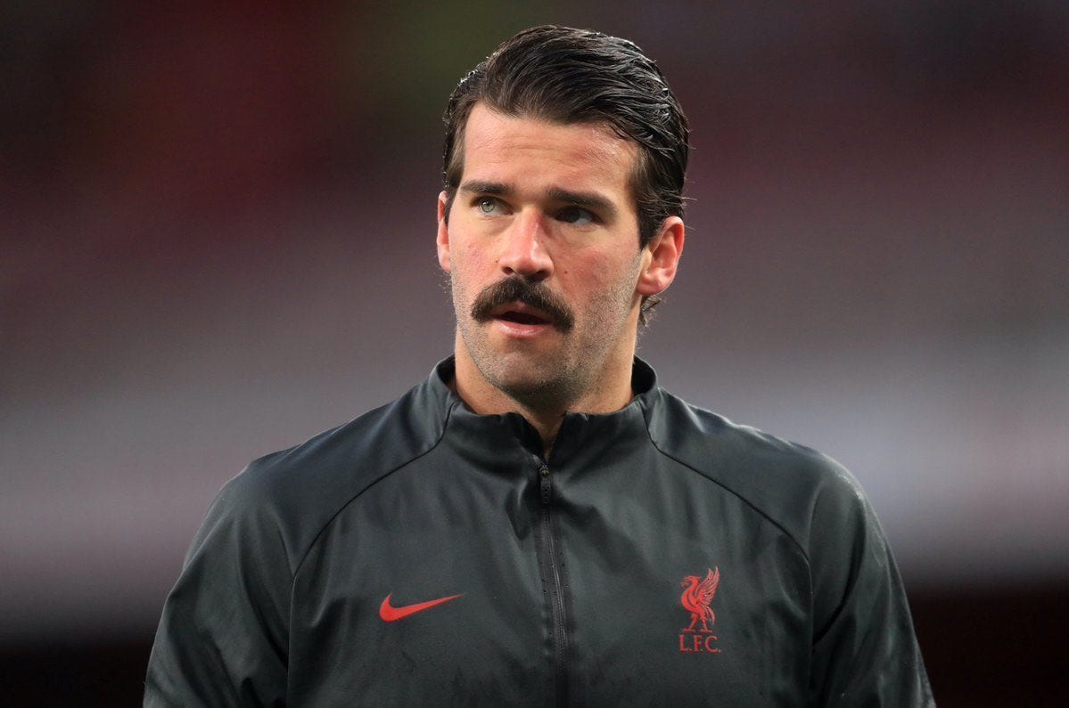 MikeThePundit on Twitter: "Allison came with mustache and y'all really  thought Arsenal were going to win. Oga o.… "