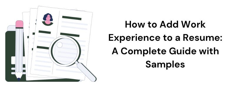 Work Experience in a Resume Work Experience in a Resume