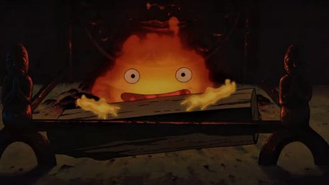 Turnip Head, Markl, Calcifer, Heen (the dog) and the Wicked Witch of the Wastes