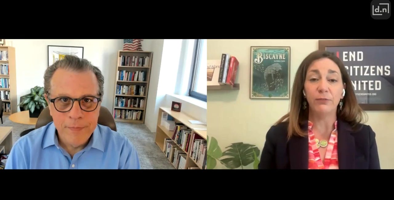 One on One: End Citizens United President Tiffany Muller and Brennan Center for Justice President and CEO Michael Waldman. 
