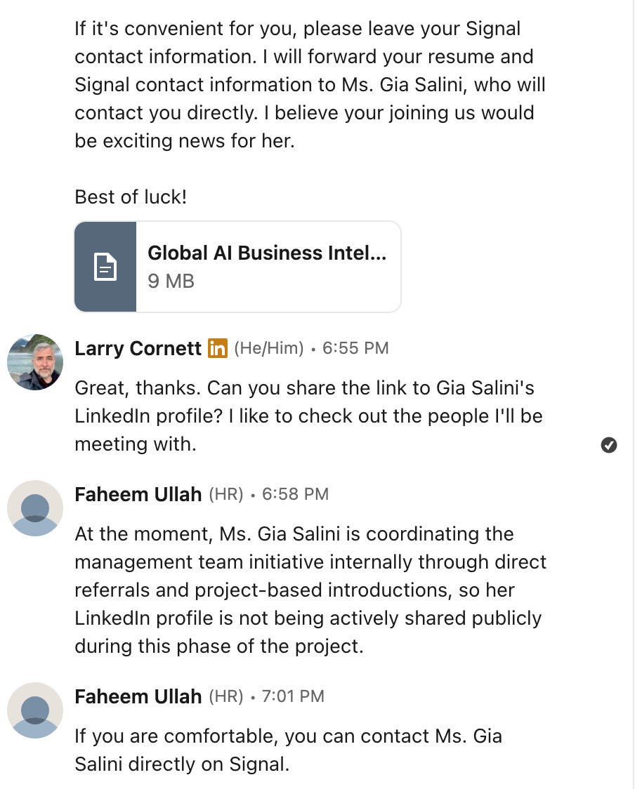 My LinkedIn conversation with a scammer My LinkedIn conversation with a scammer