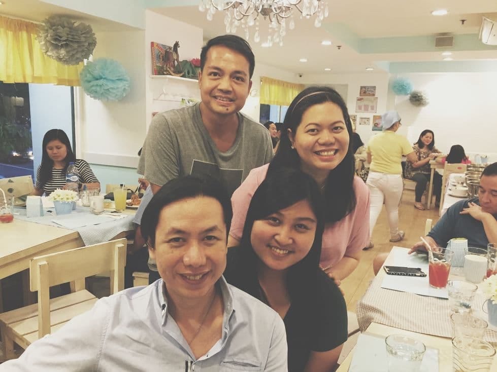 Photo with former officemates during our Stacy’s BGC baby shower