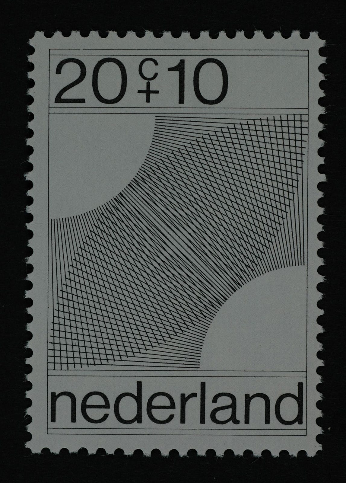Ootje Oxenaar, Postzegel Nederland 1970, Zomerpostzegel Twee schaalverdelingen, 1970 [Postzegelontwerpen, postzegels en affiches, Nationaal Archief, Den Haag]