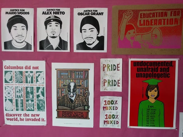 Posters on the wall in Shannon’s 9th grade English classroom, San Francisco. Posters on the wall in Shannon’s 9th grade English classroom, San Francisco.