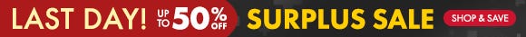 Surplus Sale: Get up to 50% Off