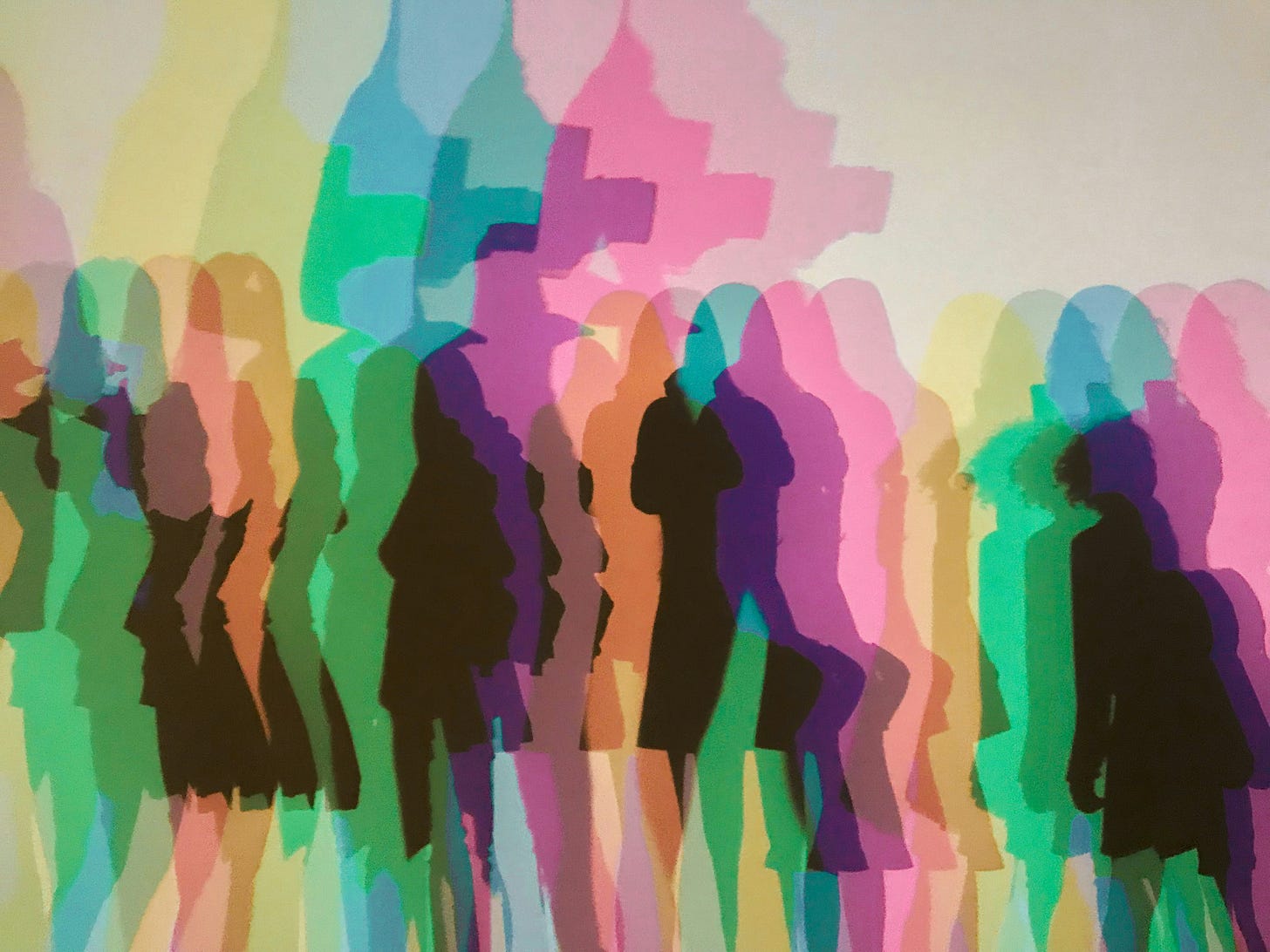 Abstract image of human forms