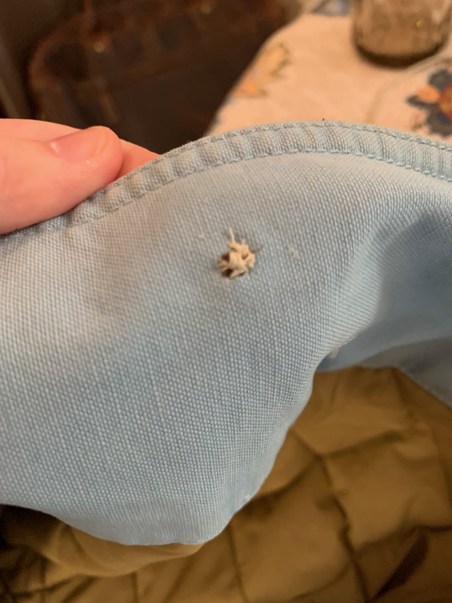 completed button back securing