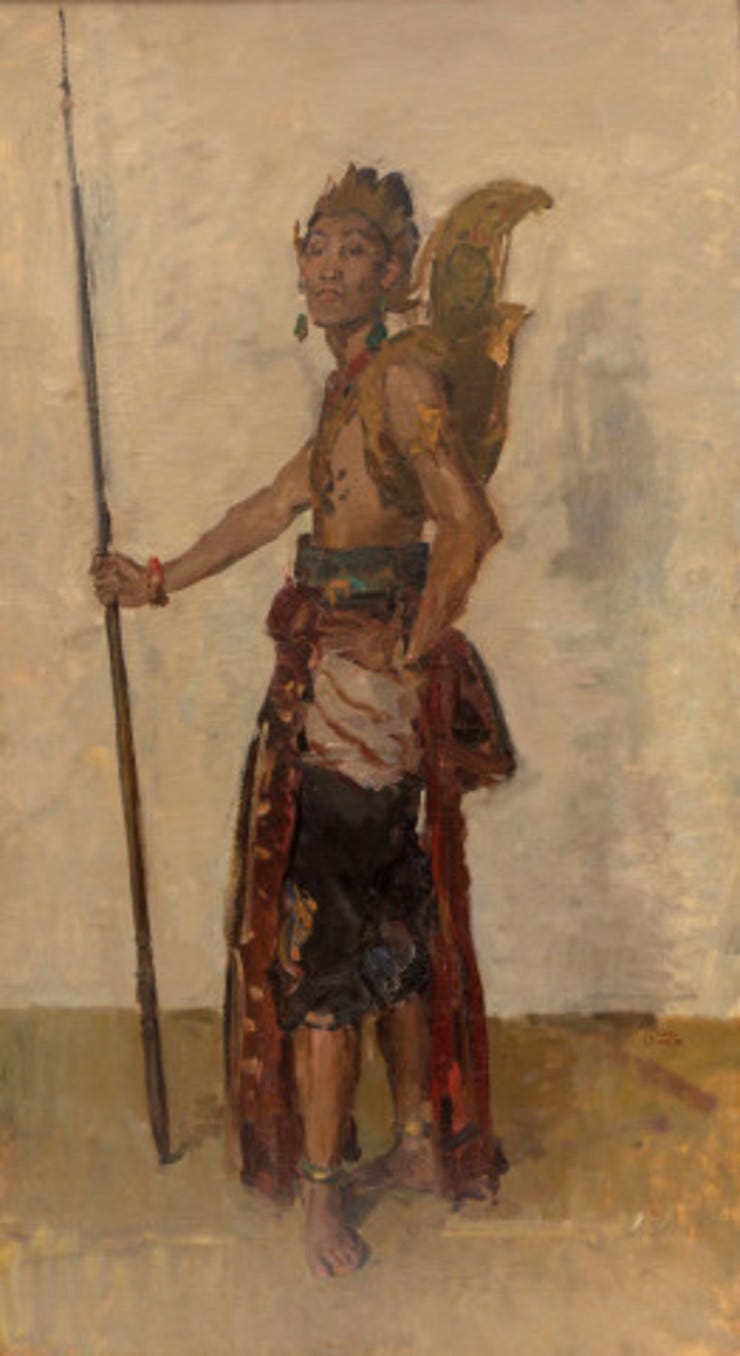 'Raden Mas Jodjana' - olieverf op doek: Isaac Israëls