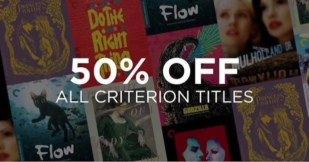 SALE*** The @BarnesAndNoble @CriterionCollection #Sale is now live! 50% Off  The Criterion Collection ends 7/26/26, offer does not combine with the  Premium Member discount. Discounts apply both in store and online. Preorders