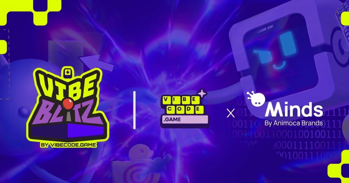YGGがAI時代のゲーム開発プラットフォーム「vibecode.game」始動——Animoca Brandsと$5,000 VibeBlitz Game Jam開催