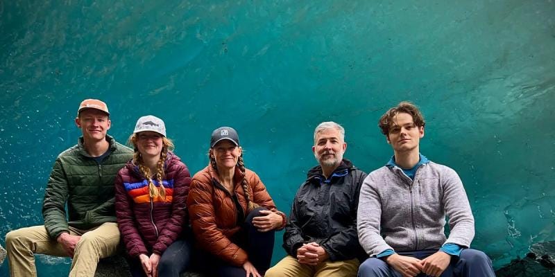 My family and I at the Mendenhall Glacier