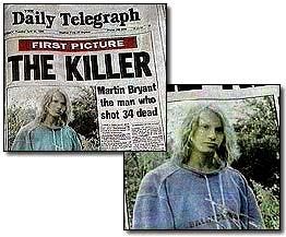 Daily Telegraph: Martin Bryant front page Daily Telegraph: Martin Bryant front page