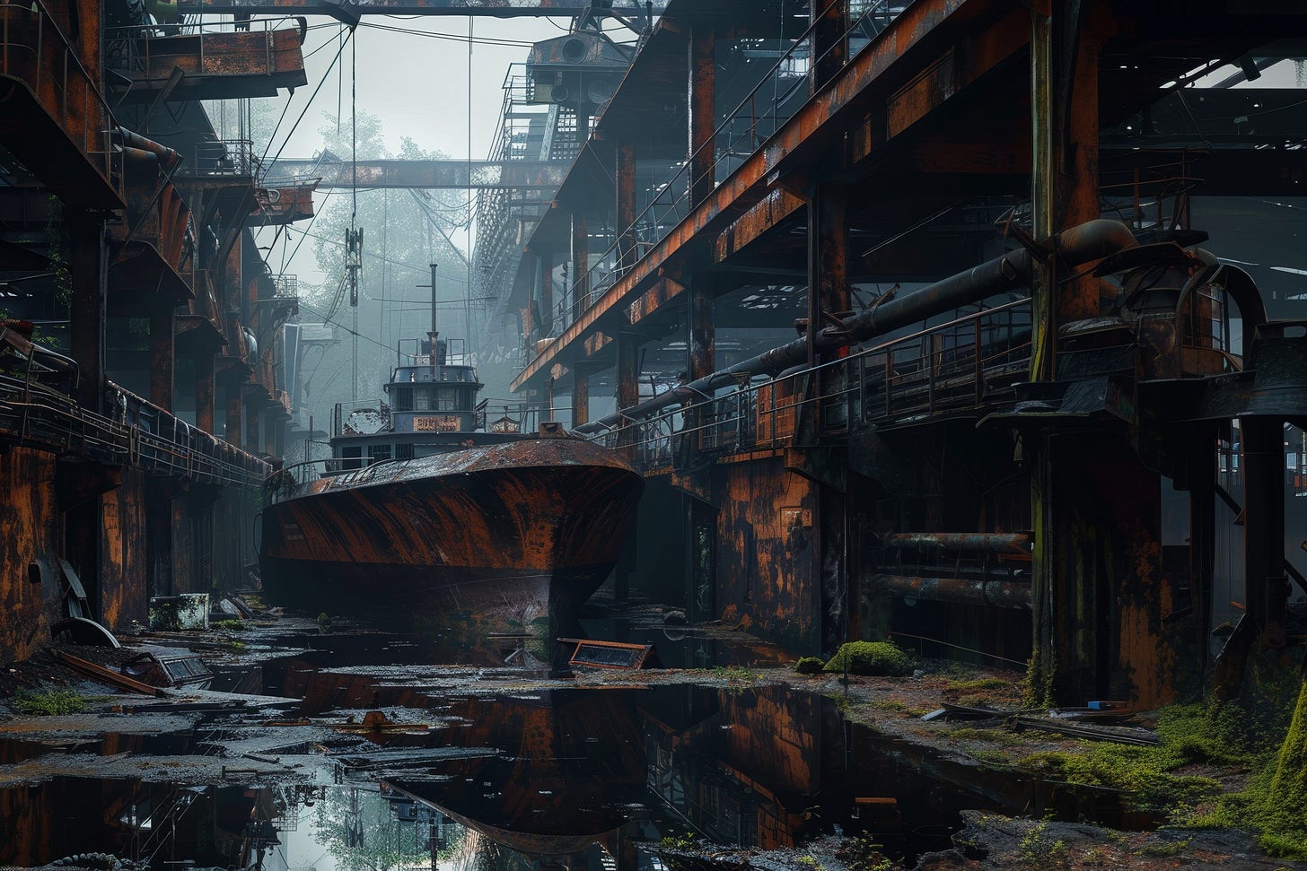 The shipyard I roamed did not look this awesome.