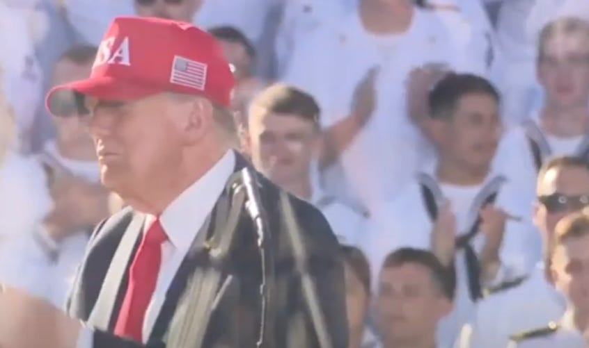 Trump Shows His Mind Is Completely Gone While Speaking At Naval Station