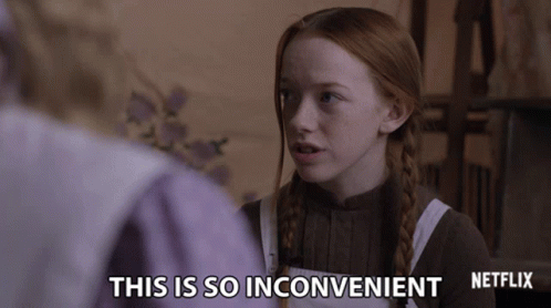 a netflix ad shows a girl talking to a man and says " this is so inconvenient "