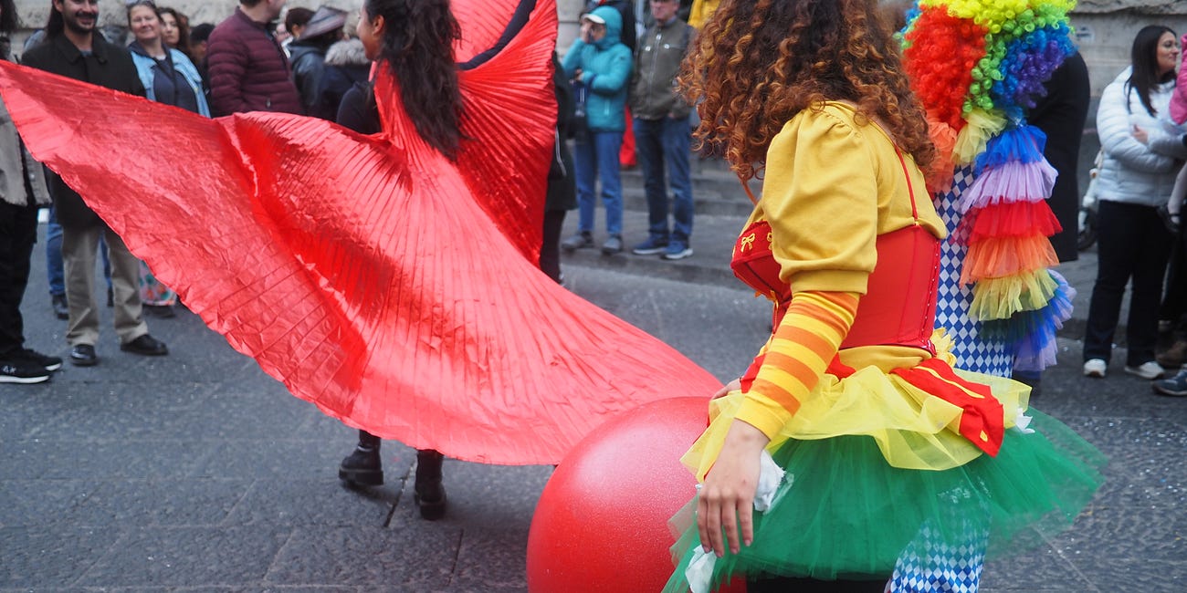 Transpersonal Photographs of the Social Carnival of Catania 2025 In Soft Grey Light