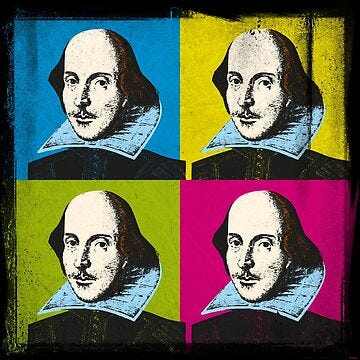 SIR WILLIAM SHAKESPEARE - ELIZABETHAN PLAYWRIGHT - POP ART STYLE 4-UP"  Sticker for Sale by CliffordHayes | Redbubble