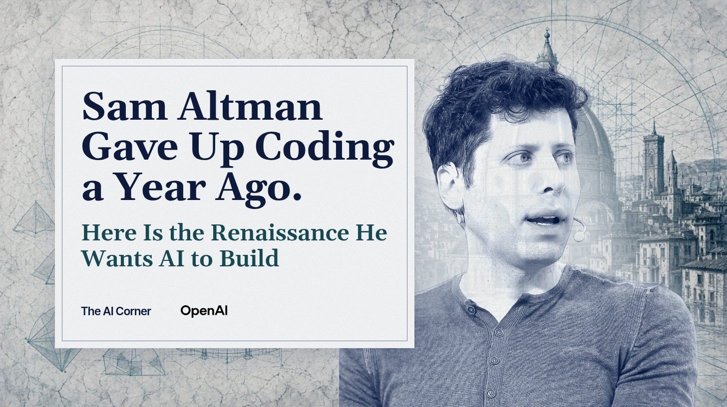 Sam Altman interview cover: The AI Corner on Altman's case for a new renaissance instead of a new industrial revolution Sam Altman interview cover: The AI Corner on Altman's case for a new renaissance instead of a new industrial revolution