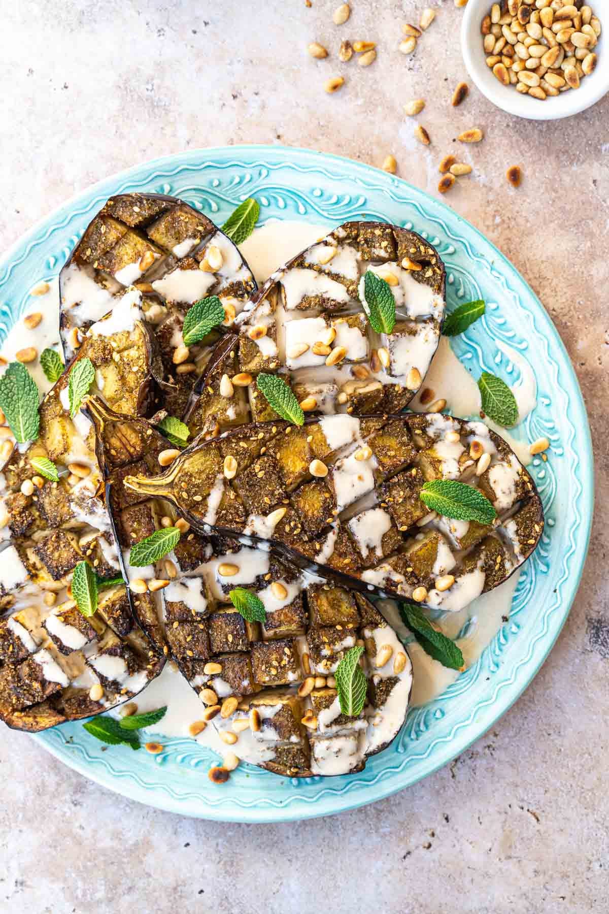 Eggplant with Tahini Sauce