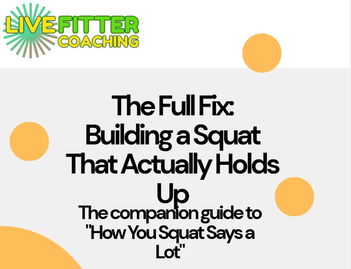 Image shows cover of the 'Squat Fix' companion guide. Image shows cover of the 'Squat Fix' companion guide.